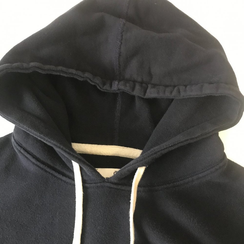 REIGNING CHAMP Men Pullover Terry Hoodie Navy Smal - Picture 3 of 13